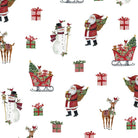 Snowy Greetings Christmas Icons White - W105 - 033 - 036 - White Owl Textiles - Nebraska Quilt Company - F260995