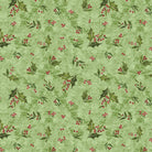 Snowy Greetings Holly Toss Green - W105 - 036 - 636 - White Owl Textiles - Nebraska Quilt Company - F261003