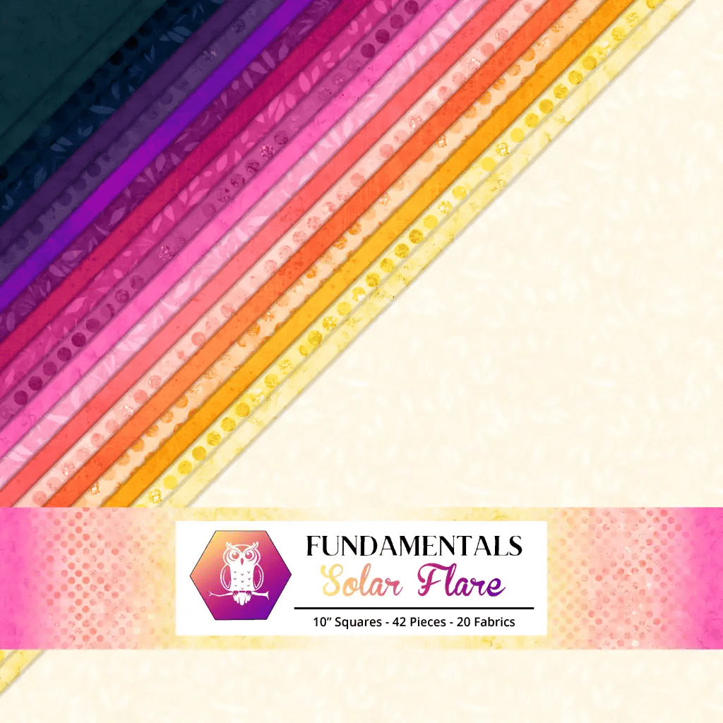 Solar Flare 10" Squares Multi 42 Pieces - Nebraska Quilt Company - PC260453