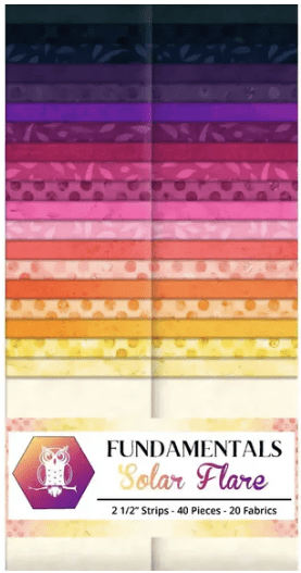 Solar Flare 2.5" Strip Pack Multi 40 Pieces - Nebraska Quilt Company - PC260455