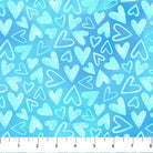 Sparkle Magic Hearts Blue - 27642 - 43 - Northcott Fabrics - Nebraska Quilt Company - F260065