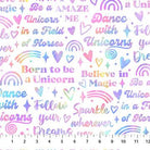 Sparkle Magic Words White Multi - 27640 - 10 - Northcott Fabrics - Nebraska Quilt Company - F260063