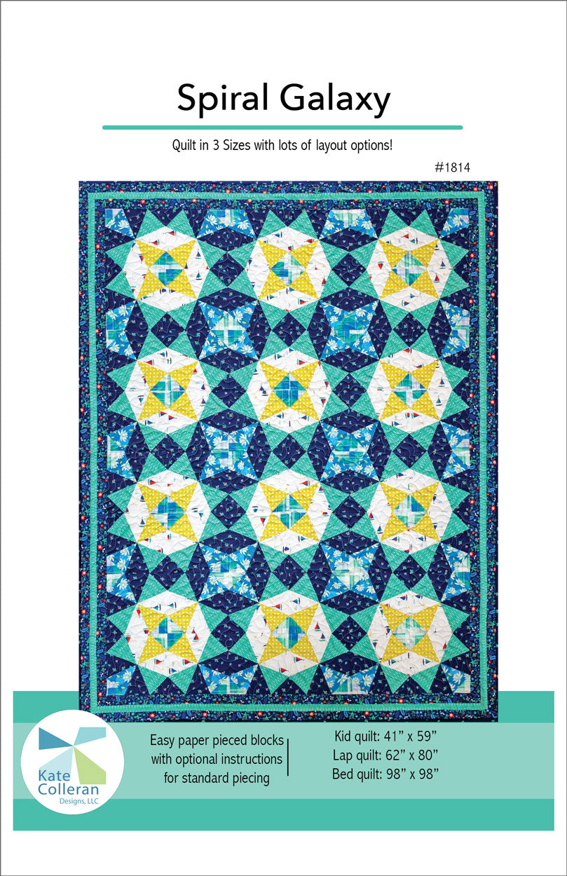 Spiral Galaxy Quilt Pattern - Nebraska Quilt Company - PUB07991