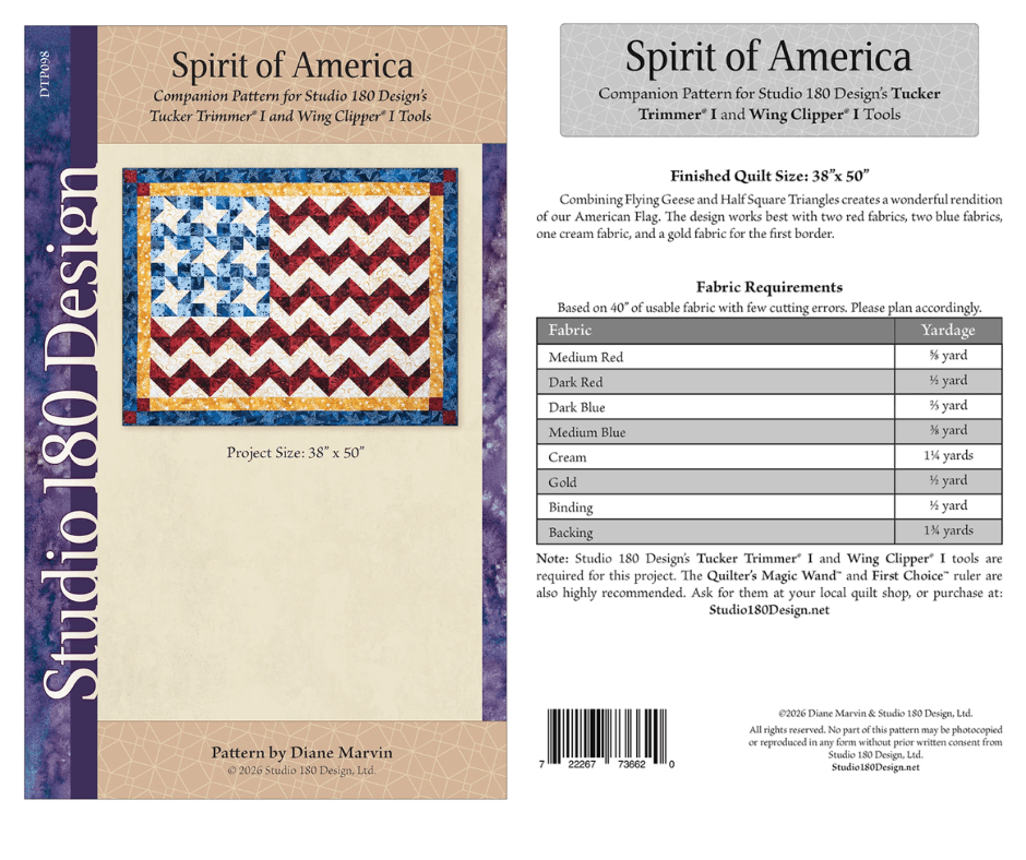 Spirit of America Quilt Pattern - Nebraska Quilt Company - PUB261362