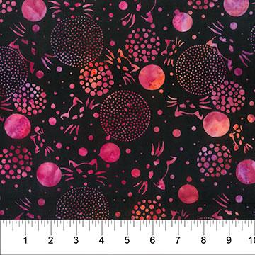 Spooky Cats + Dots Madly Personal - 1 Yard Cut - Verified! - 83193 - 810 - Banyan Batiks - Nebraska Quilt Company - F08393