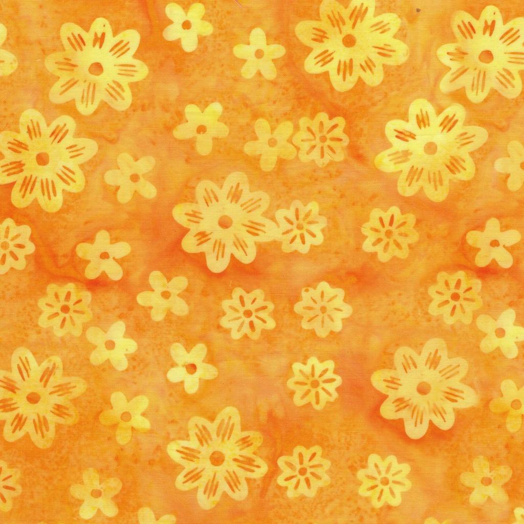 Spring Fling Assorted Flowers Orange Daffodil - 422503247 - Island Batik - Nebraska Quilt Company - F260993