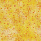 Spring Fling Flower Dot Dash Yellow Cornmeal - 422502240 - Island Batik - Nebraska Quilt Company - F260989