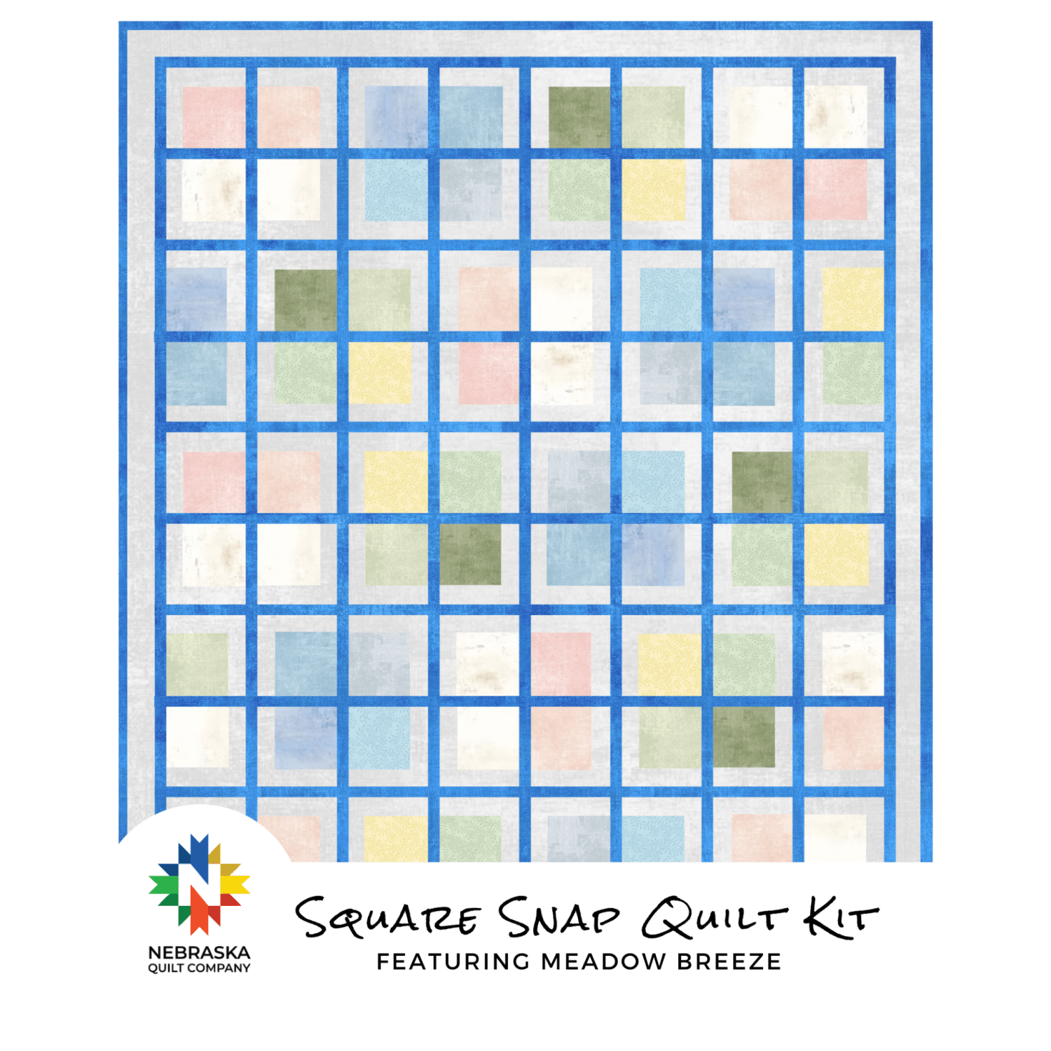 Square Snap Quilt Kit featuring Meadow Breeze - Nebraska Quilt Company - K2401491