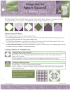 Square Squared Design Sheet - Nebraska Quilt Company - PUB09430