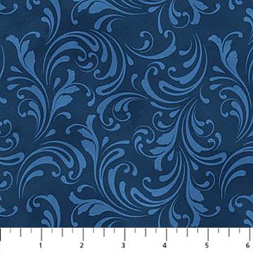 St. Nicholas Swirls Blue - 28216 - 48 - Northcott Fabrics - Nebraska Quilt Company - F2402238