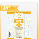 StabilStick Template Sheets 8.5" x 11" 25 Count - Nebraska Quilt Company - N2403180