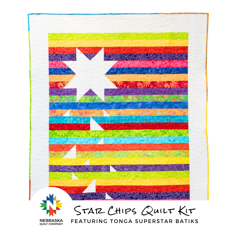 Star Chips Quilt Kit Featuring Tonga Superstar Batiks - Nebraska Quilt Company - K2403313