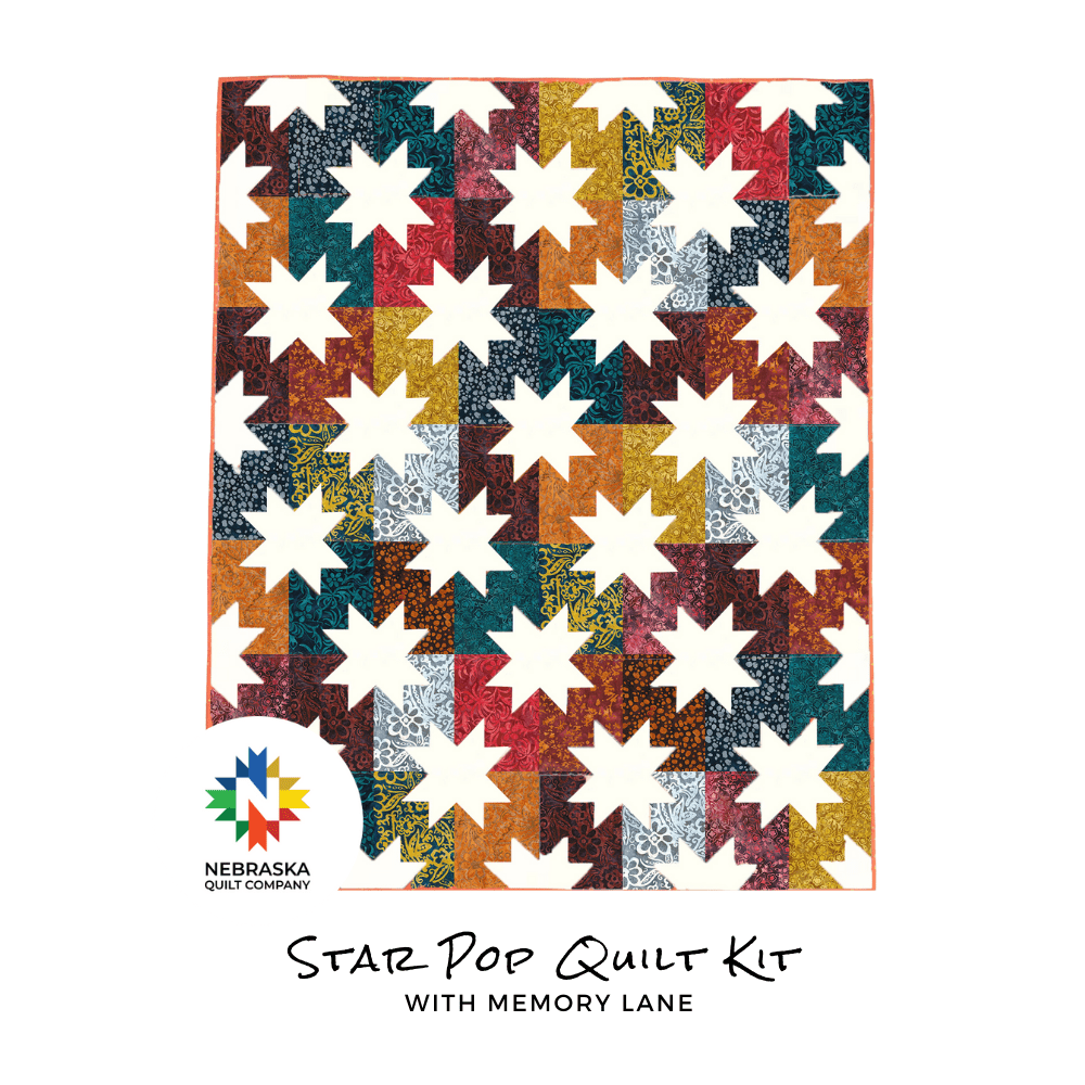 Star Pop Quilt Kit with Memory Lane Batiks - Nebraska Quilt Company - K08592