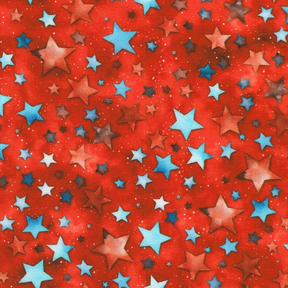 Stars and Stripes Various Stars Red - SRKD - 23430 - 3 - Robert Kaufman - Nebraska Quilt Company - F260519