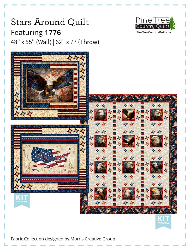 Stars Around 1776 Quilt Pattern - Nebraska Quilt Company - PUB2502411
