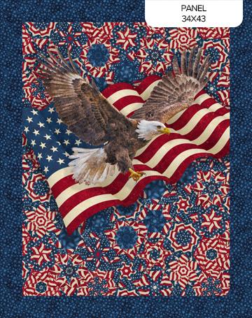 Stars & Stripes 14 Stonehenge Panel Navy Multi - DP29040 - 49 - Northcott Fabrics - Nebraska Quilt Company - PAN260498
