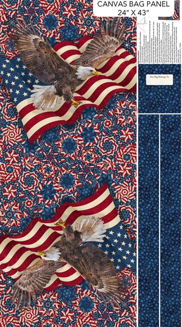 Stars & Stripes 14 Stonehenge Tote Bag Navy Multi - C29083 - 49 - Northcott Fabrics - Nebraska Quilt Company - PAN260507