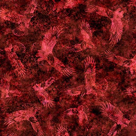Stars Stripes & Steel American Eagle Tonal Brick Red - 2600 - 31699 - R - QT Fabrics - Nebraska Quilt Company - F260863