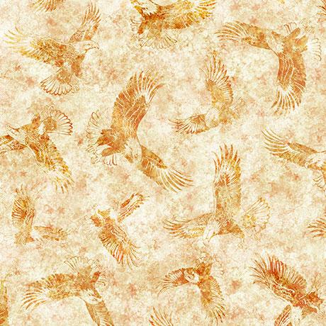 Stars Stripes & Steel American Eagle Tonal Gold - 2600 - 31699 - S - QT Fabrics - Nebraska Quilt Company - F260864