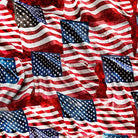 Stars Stripes & Steel Waving American Flag Brick Red - 2600 - 31698 - R - QT Fabrics - Nebraska Quilt Company - F260860