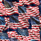 Stars Stripes & Steel Waving American Flag Navy Blue - 2600 - 31698 - N - QT Fabrics - Nebraska Quilt Company - F260859