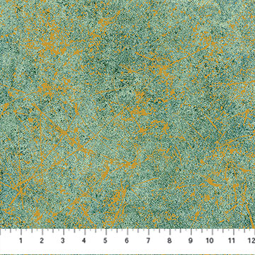 Stonehenge Valencia Patina Dark Seafoam Teal - 28902M-64 - Northcott Fabrics - Nebraska Quilt Company - F261556