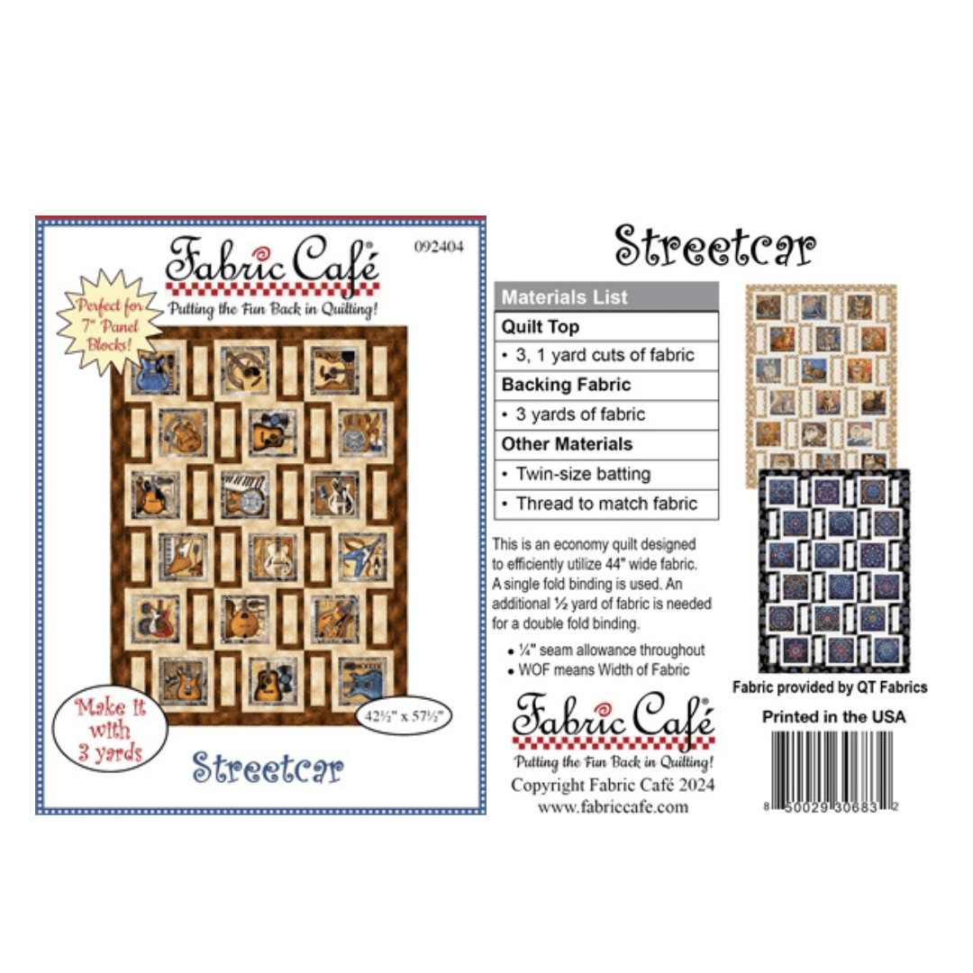 Streetcar 3 - Yard Quilt Pattern - Nebraska Quilt Company - PUB2402584