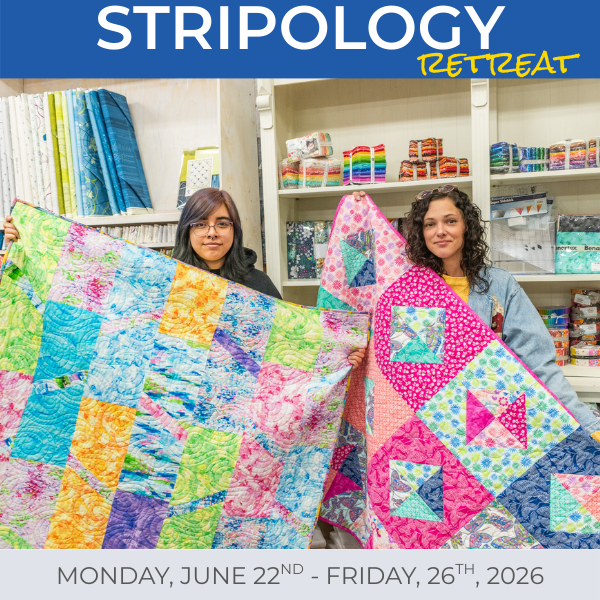 Stripology Retreat Monday June 22nd to Friday June 26th, 2026 - Nebraska Quilt Company - EVE2502321