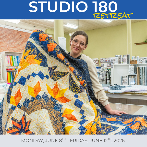 Studio 180 Retreat Monday June 8th to Friday June 12th, 2026 - Nebraska Quilt Company - EVE2502308