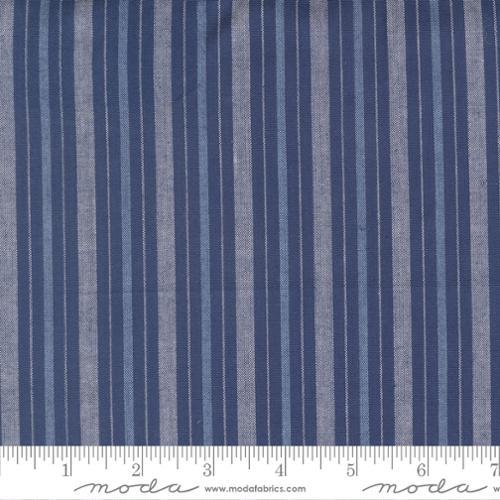 Summer Solstice Simple Stripe Nautical Blue - 12224 29 - Moda Fabrics - Nebraska Quilt Company - F260890