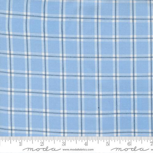 Summer Solstice Windowpane Waterfalll Blue - 12224 22 - Moda Fabrics - Nebraska Quilt Company - F260878
