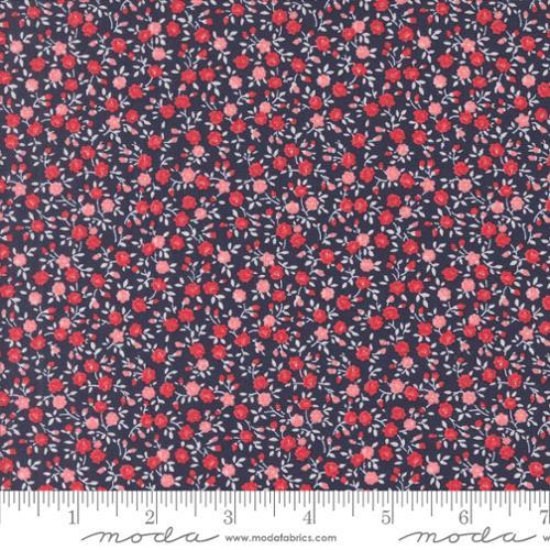 Summertime Bloom Small Floral Navy - 55321 20 - Moda Fabrics - Nebraska Quilt Company - Summertime Bloom Small Floral Navy - 55321 20 - Moda Fabrics