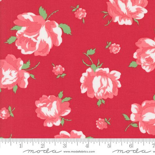 Summertime Rosie Florals Red - 55320 12 - Moda Fabrics - Nebraska Quilt Company - Summertime Rosie Florals Red - 55320 12 - Moda Fabrics