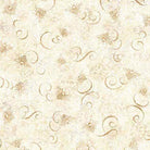 Sunflower Serenade Bee & Scroll Tonal Oatmeal - 2600 - 31808 - E - QT Fabrics - Nebraska Quilt Company - F260883