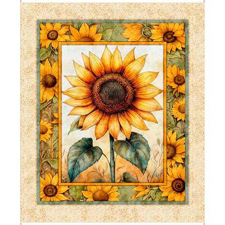 Sunflower Serenade Sunflower Panel 36" x 43" - Nebraska Quilt Company - PAN260873
