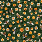 Sunflower Serenade Sunflowers & Bumble Bees Forest - 2600 - 31805 - F - QT Fabrics - Nebraska Quilt Company - F260877