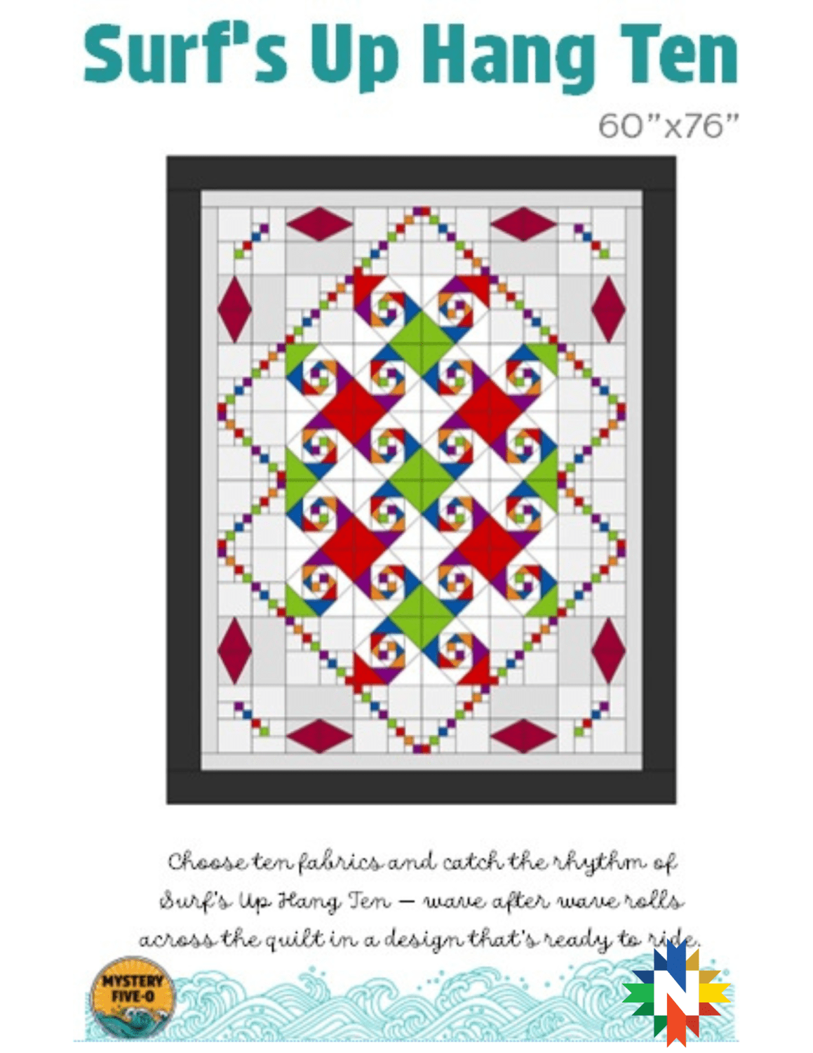 Surf's Up Hang Ten Pattern - Nebraska Quilt Company - PUB262002