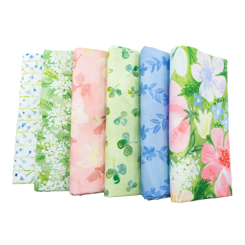 Sweet Cecily Half Yard Bundle Multi 6 Pieces - Nebraska Quilt Company - Sweet Cecily Half Yard Bundle Multi 6 Pieces