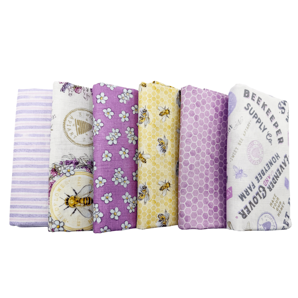Sweet Honey Bee Half Yard Bundle Multi 6 Pieces - Nebraska Quilt Company - PC260742