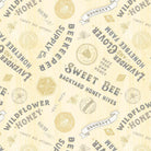 Sweet Honey Bee Titles & Labels Yellow - W115 - 008 - 272 - White Owl - Nebraska Quilt Company - F260417