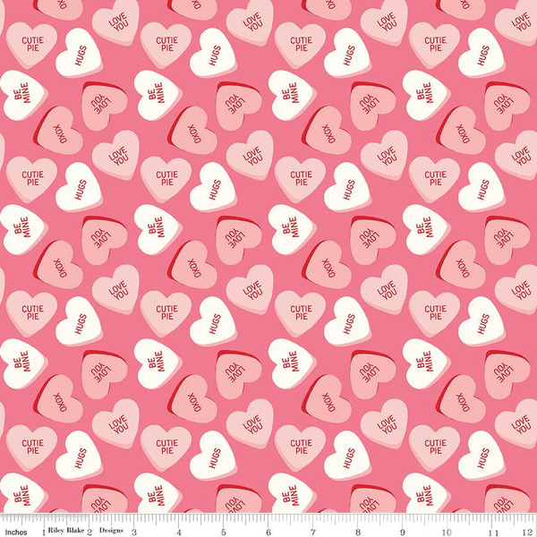 Sweetheart Main Hot Pink - C15500 - HOTPINK - Riley Blake Designs - Nebraska Quilt Company - F09732