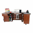 Sydney Electric Lift Sewing Cabinet Teak - Nebraska Quilt Company - SCK4705EL