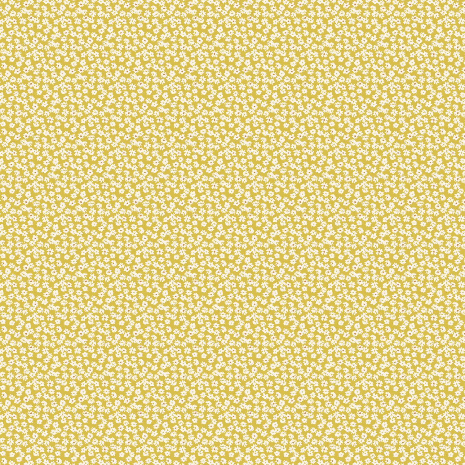 Tender Daisies Yellow - 91163 - 51 - FIGO Fabrics - Nebraska Quilt Company - Tender Daisies Yellow - 91163 - 51 - FIGO Fabrics