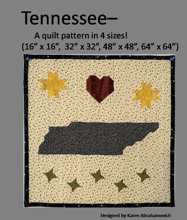 Tennessee Quilt Pattern - Nebraska Quilt Company - PUB07942