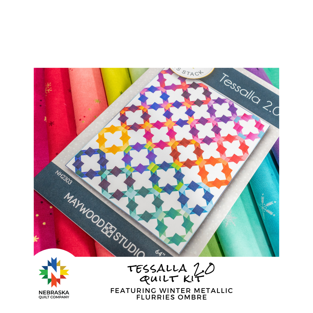 Tessalla 2.0 featuring Winter Metallic Flurries Ombre - Nebraska Quilt Company - Tessalla 2.0 featuring Winter Metallic Flurries Ombre