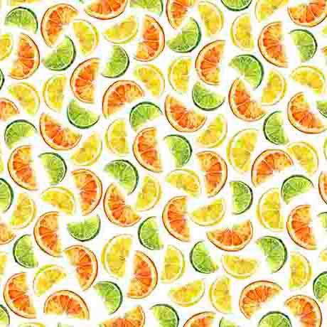 That's The Spirit Citrus Slices White - 31006 - Z - QT Fabrics - Nebraska Quilt Company - That's The Spirit Citrus Slices White - 31006 - Z - QT Fabrics