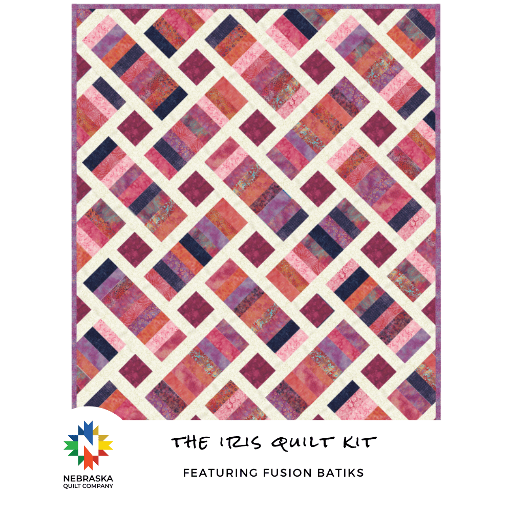 The Iris Quilt Featuring Fusion Batiks - Nebraska Quilt Company - The Iris Quilt Featuring Fusion Batiks