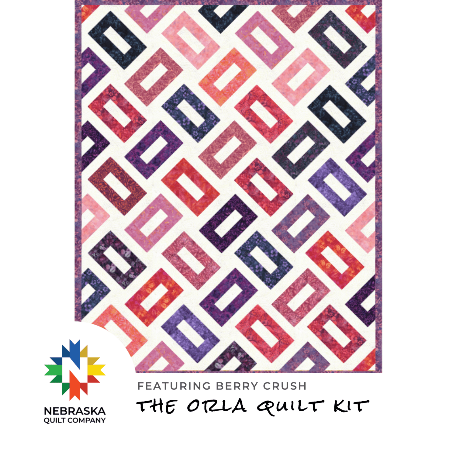 The Orla Quilt Kit Featuring Berry Crush - Nebraska Quilt Company - K261068