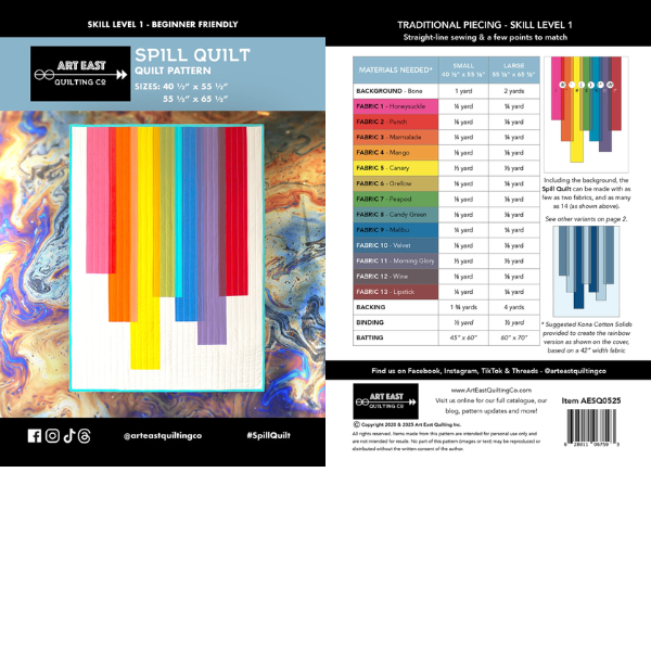 The Spill Quilt Pattern - Nebraska Quilt Company - PUB260338