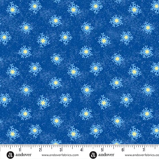 Thousand Steps Cobalt Sea Urchin Blue - A - 1276 - B - Andover Fabrics - Nebraska Quilt Company - F2401946